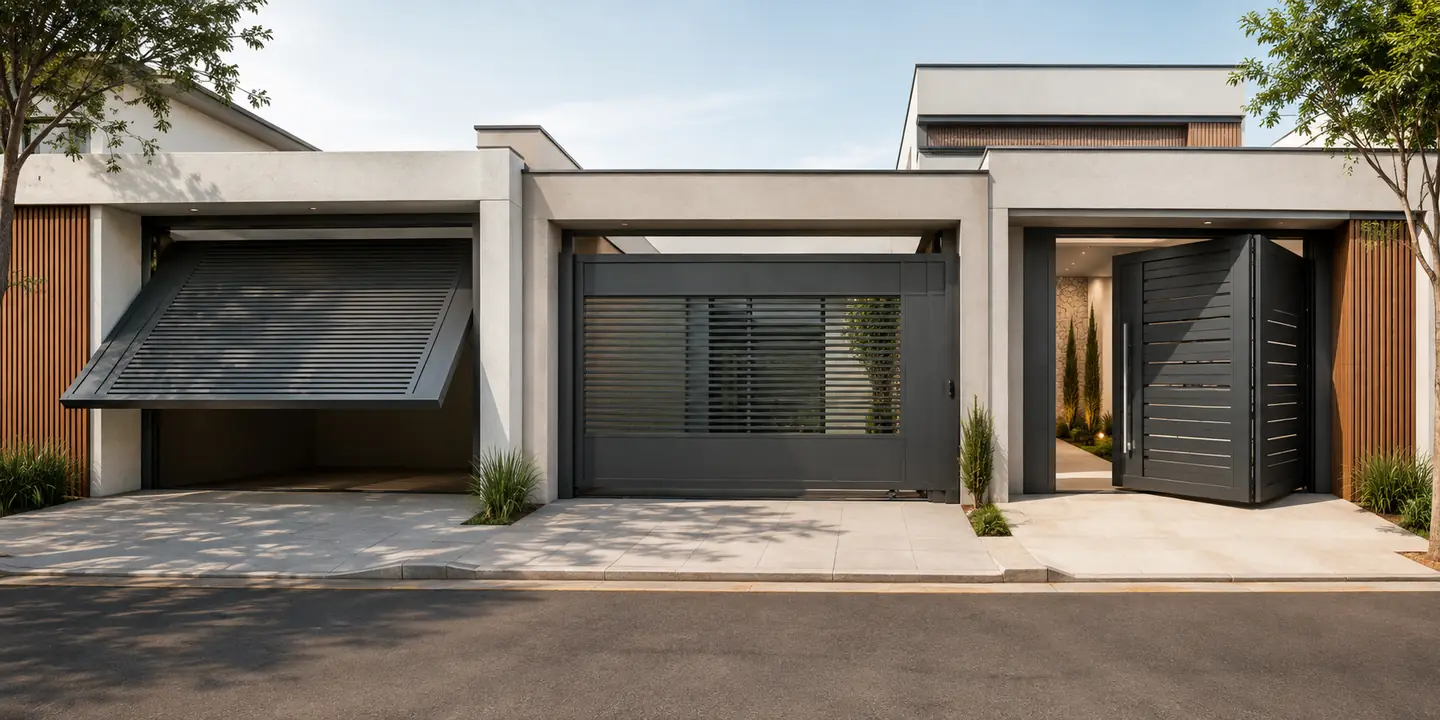 Portão Basculante, Deslizante ou Pivotante: Qual é o Melhor para sua Garagem?