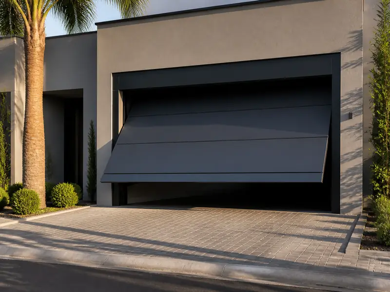 Portão basculante metálico de garagem em Ribeirão Preto